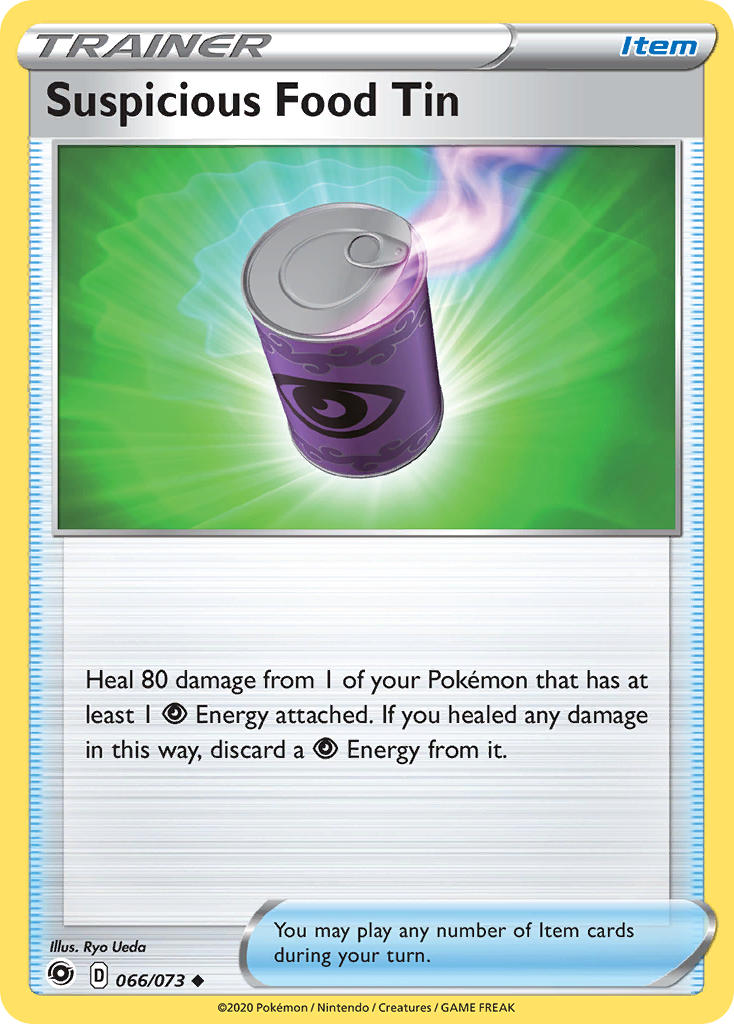 Suspicious Food Tin Pokémon card