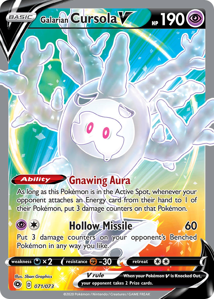 Galarian Cursola V Pokémon card