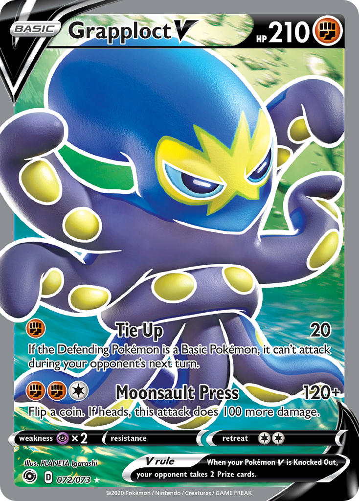 Grapploct V Pokémon card