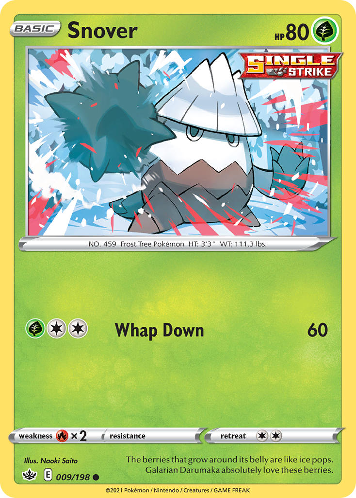 Snover Pokémon card