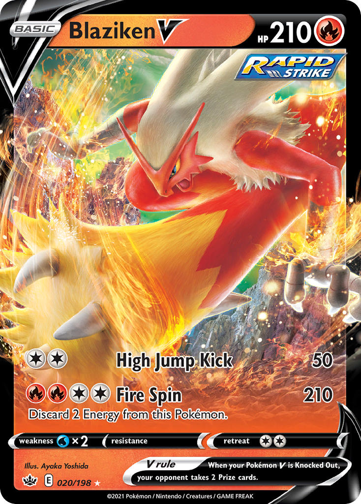 Blaziken V Pokémon card