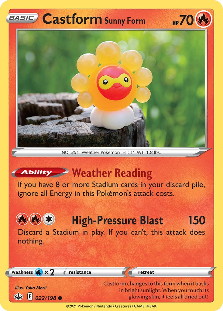 Castform Sunny Form Pokémon card