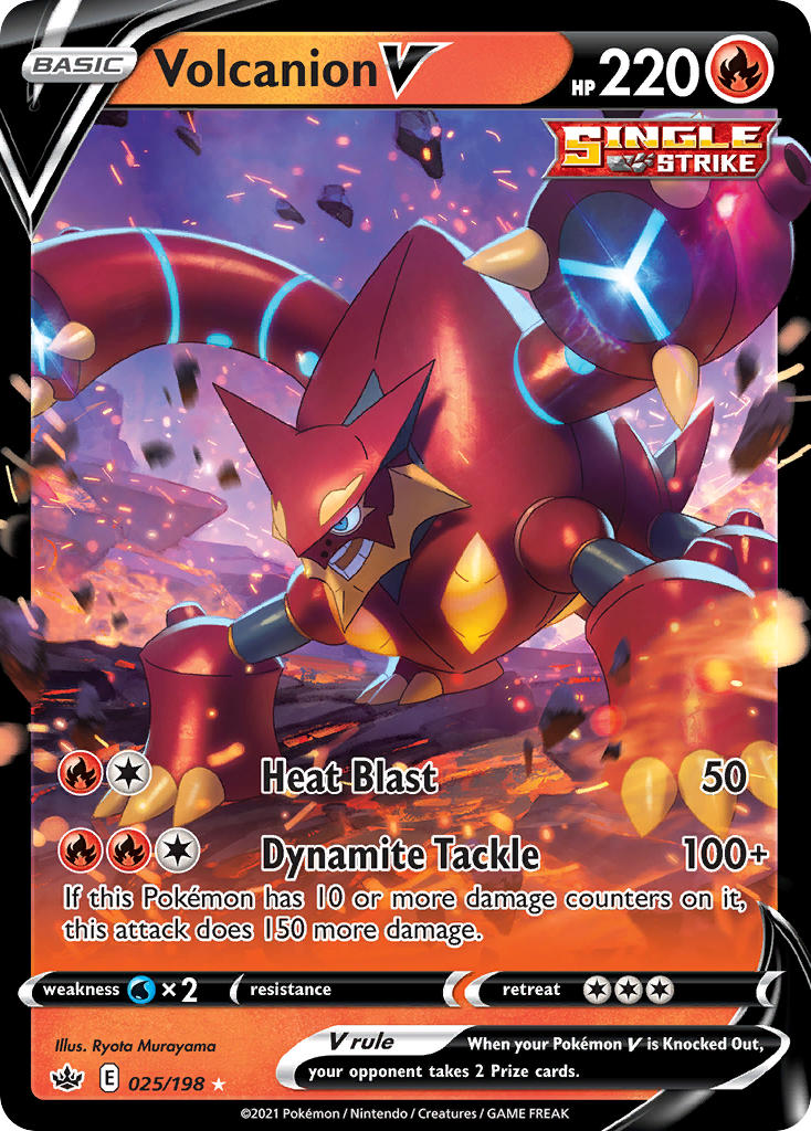 Volcanion V Pokémon card