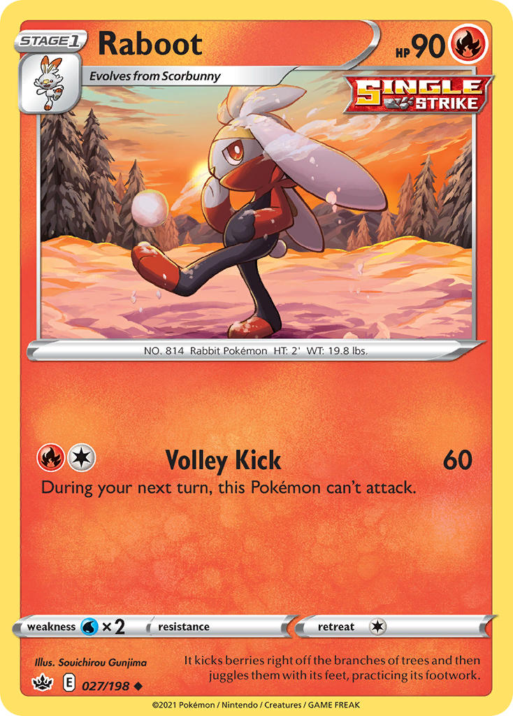 Raboot Pokémon card