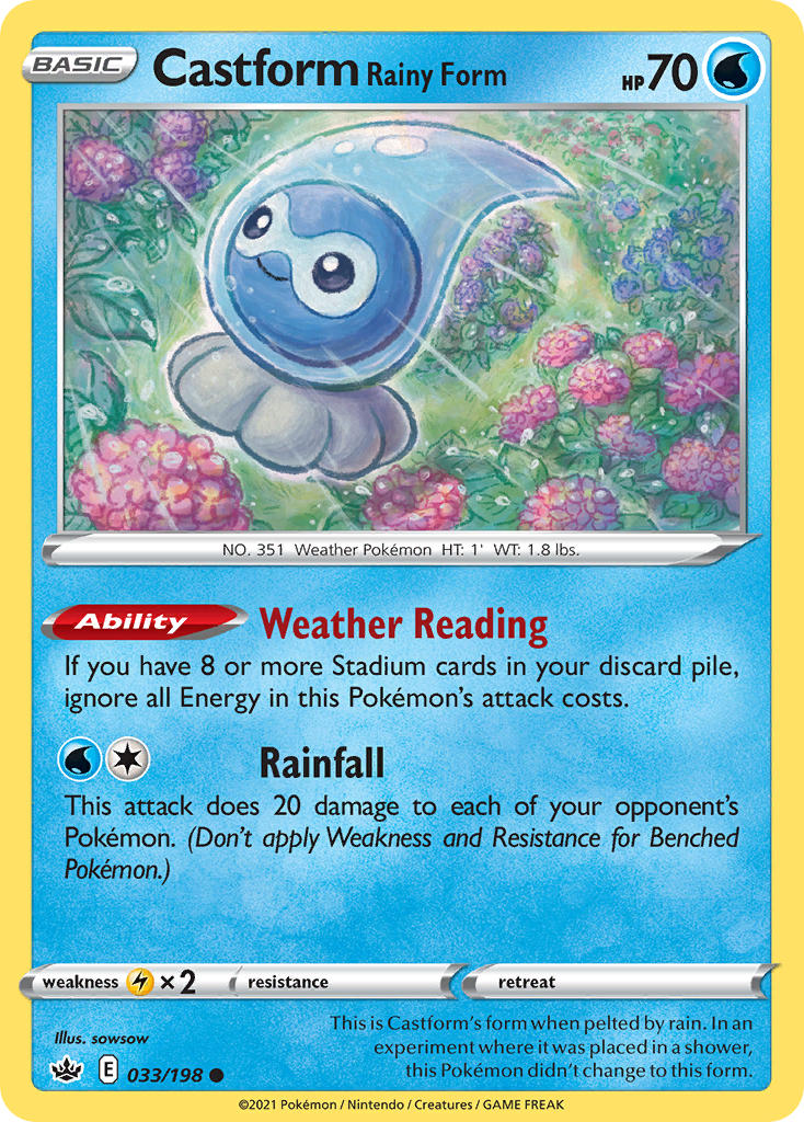 Castform Rainy Form Pokémon card