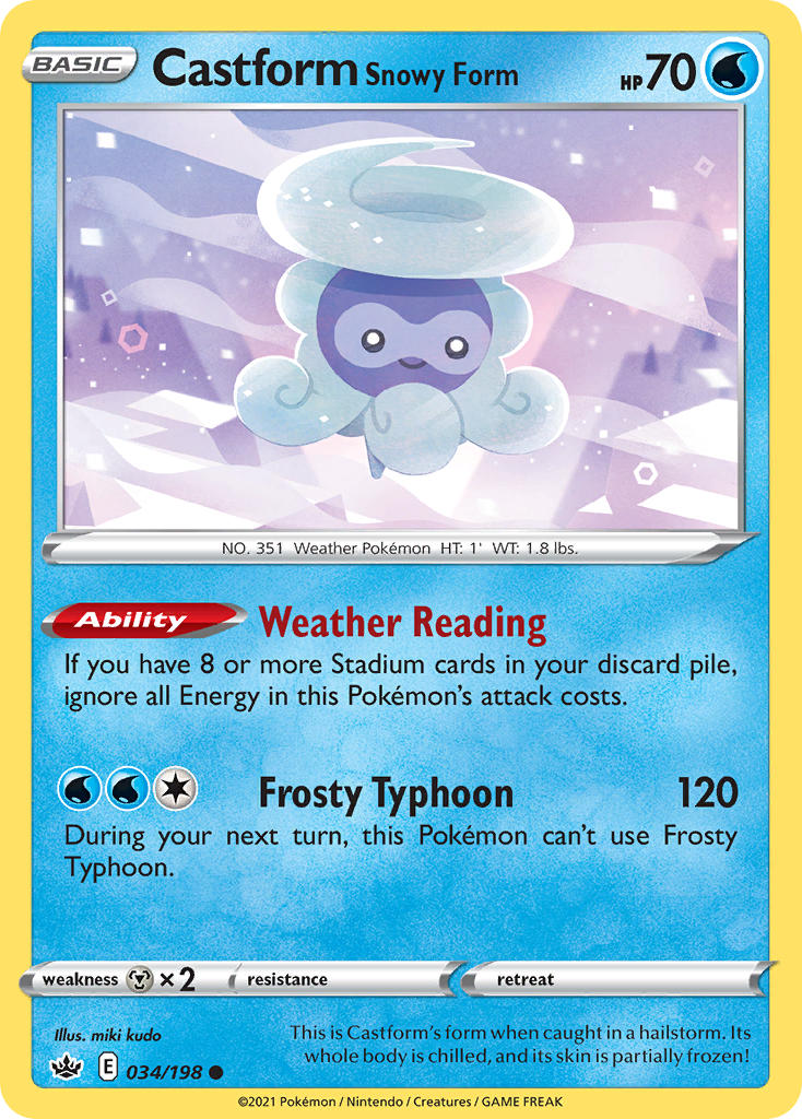 Castform Snowy Form Pokémon card