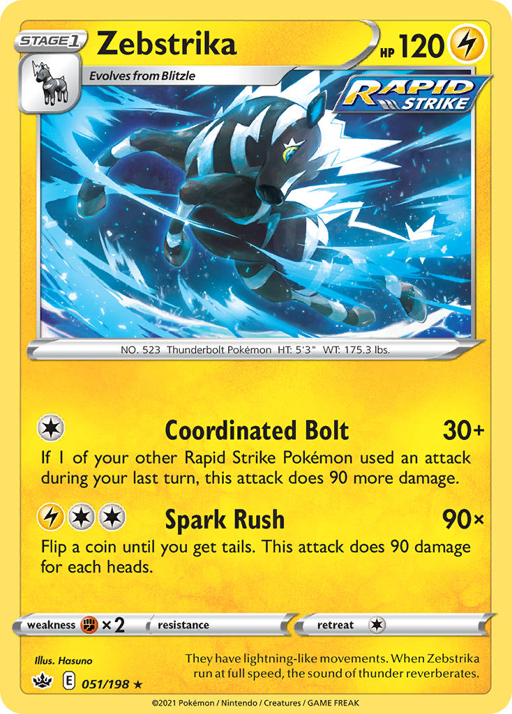 Zebstrika Pokémon card