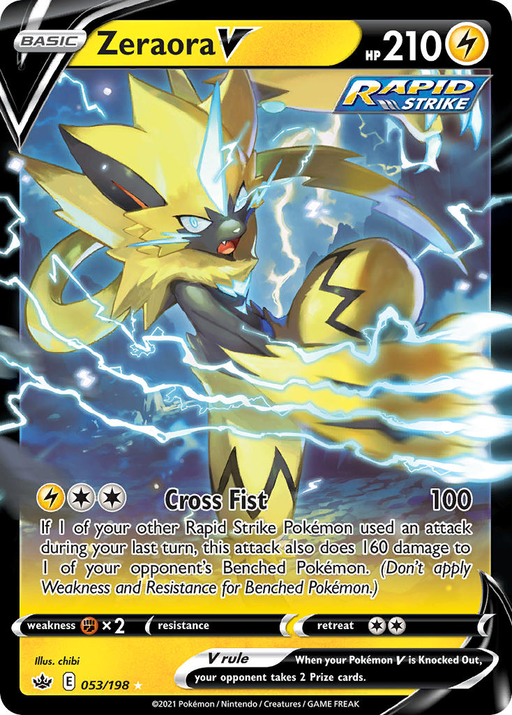 Zeraora V Pokémon card