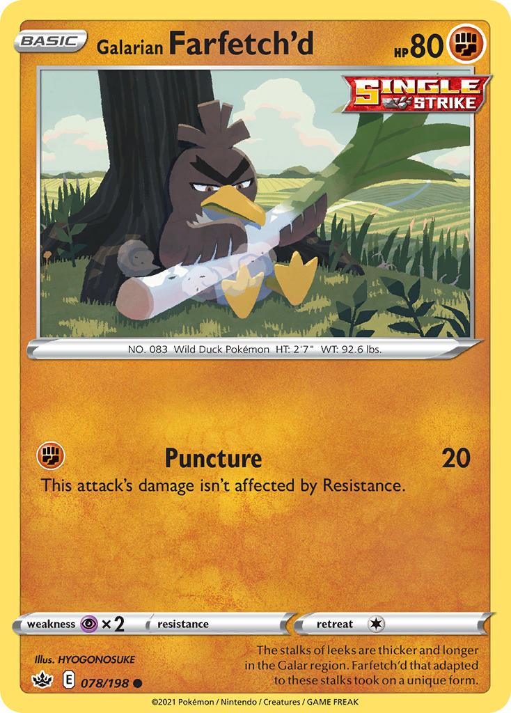 Galarian Farfetch'd Pokémon card