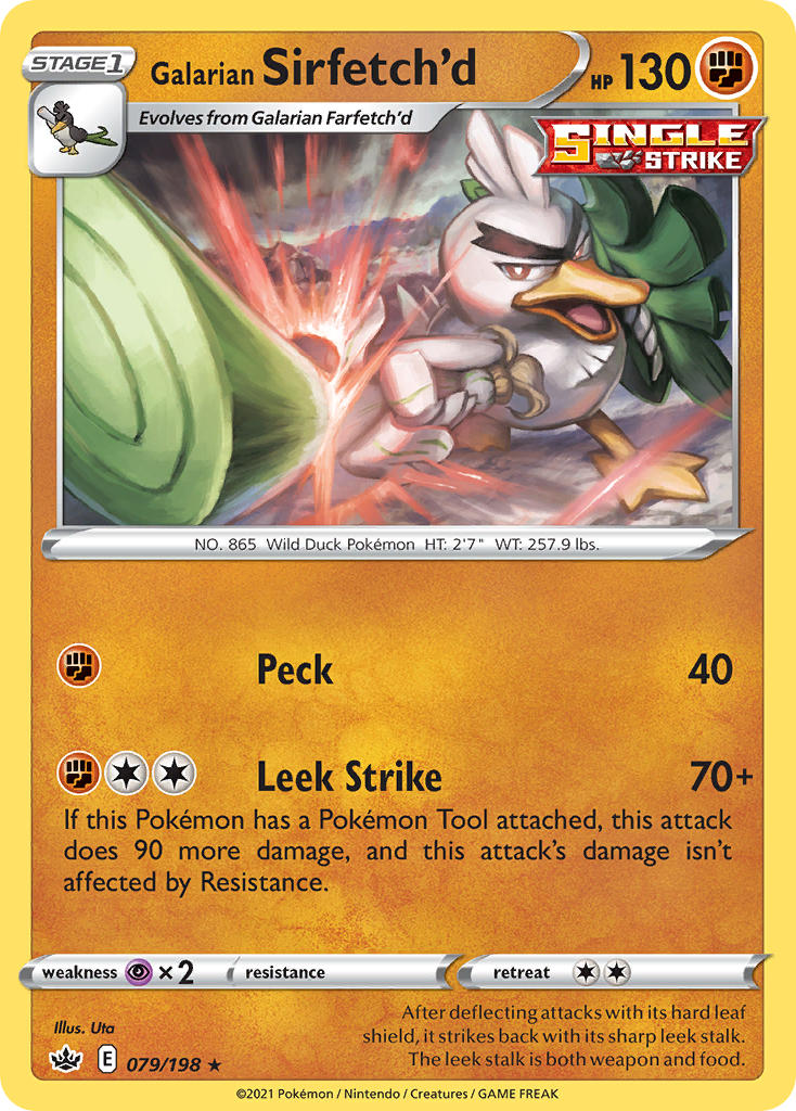 Galarian Sirfetch'd Pokémon card