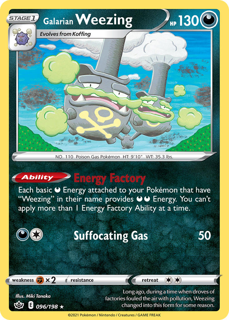 Galarian Weezing Pokémon card
