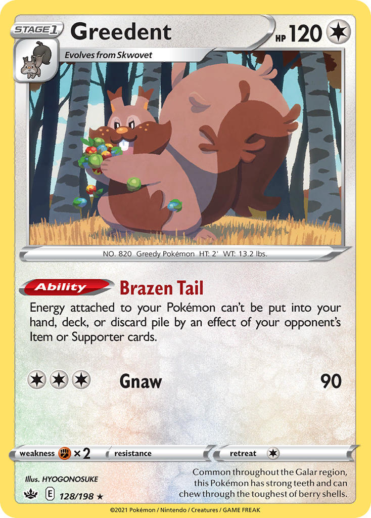 Greedent Pokémon card