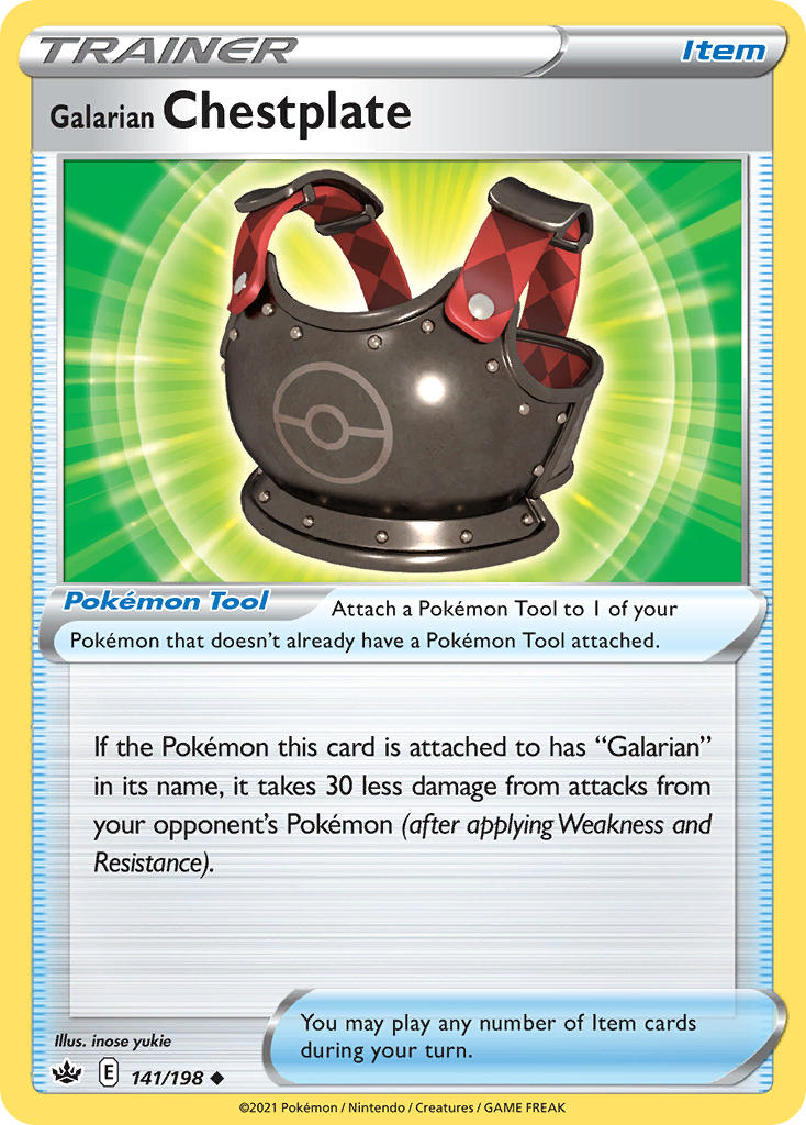 Galarian Chestplate Pokémon card