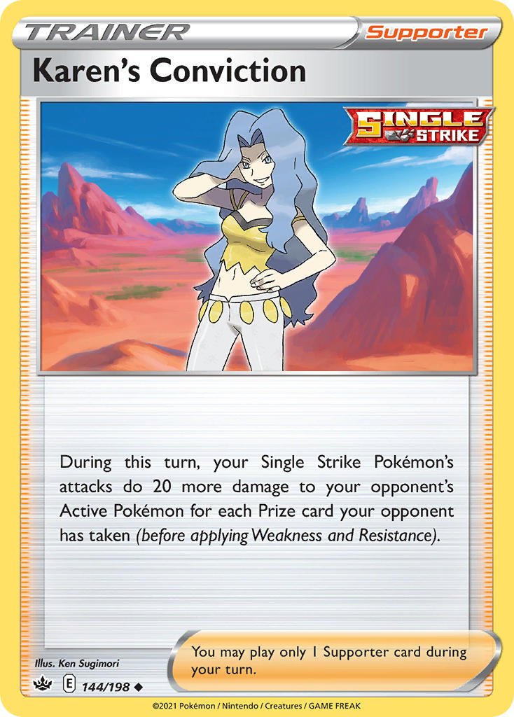 Karen's Conviction Pokémon card
