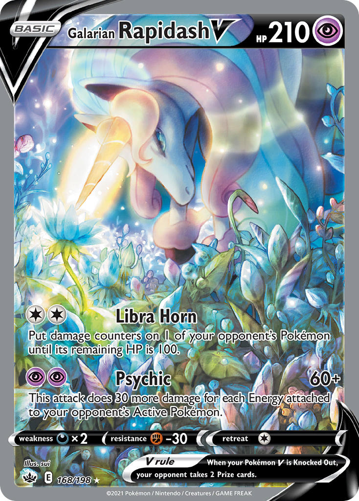 Galarian Rapidash V Pokémon card