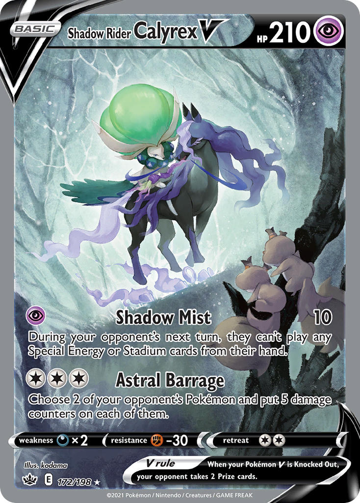 Shadow Rider Calyrex V Pokémon card
