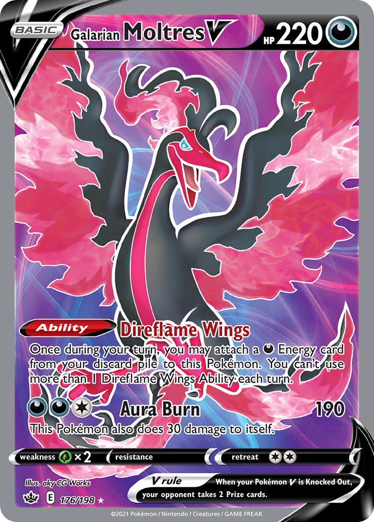 Galarian Moltres V Pokémon card