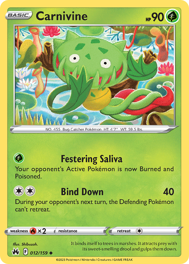 Carnivine Pokémon card