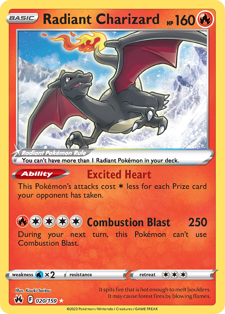 Radiant Charizard Pokémon card