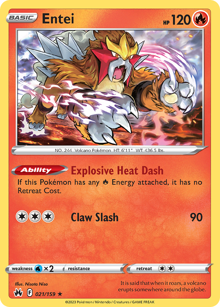 Entei Pokémon card