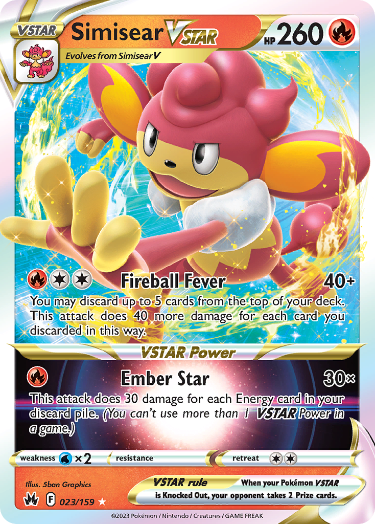Simisear VSTAR Pokémon card