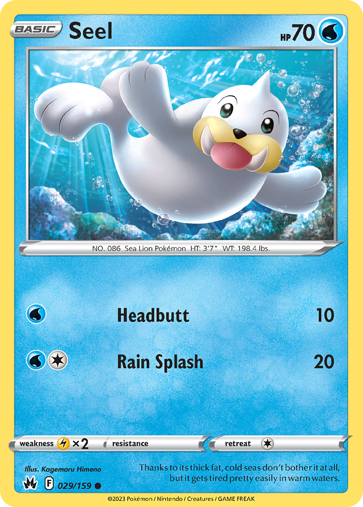 Seel Pokémon card