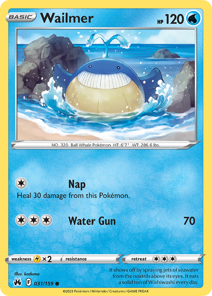 Wailmer Pokémon card