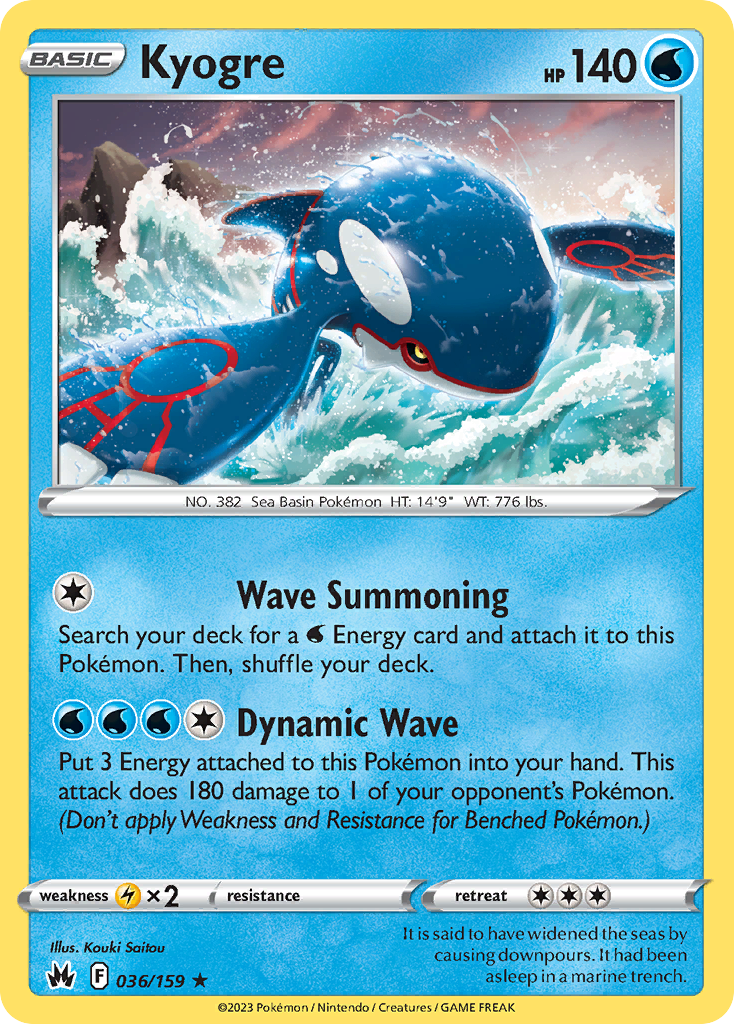Kyogre Pokémon card