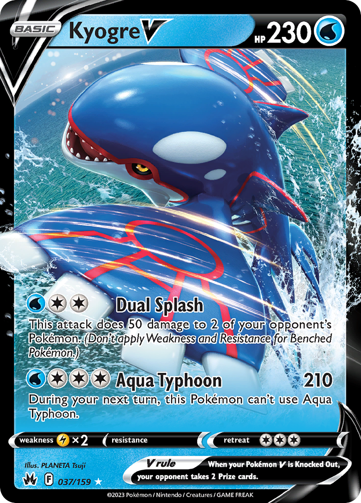 Kyogre V Pokémon card