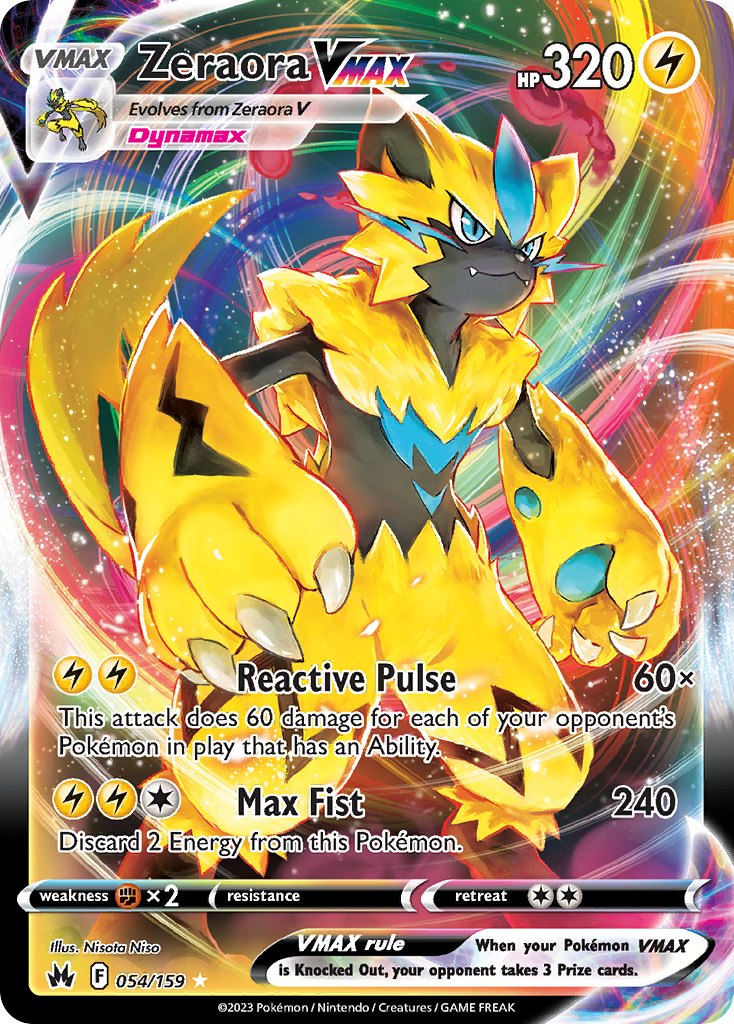 Zeraora VMAX Pokémon card