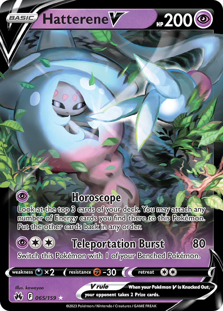 Hatterene V Pokémon card