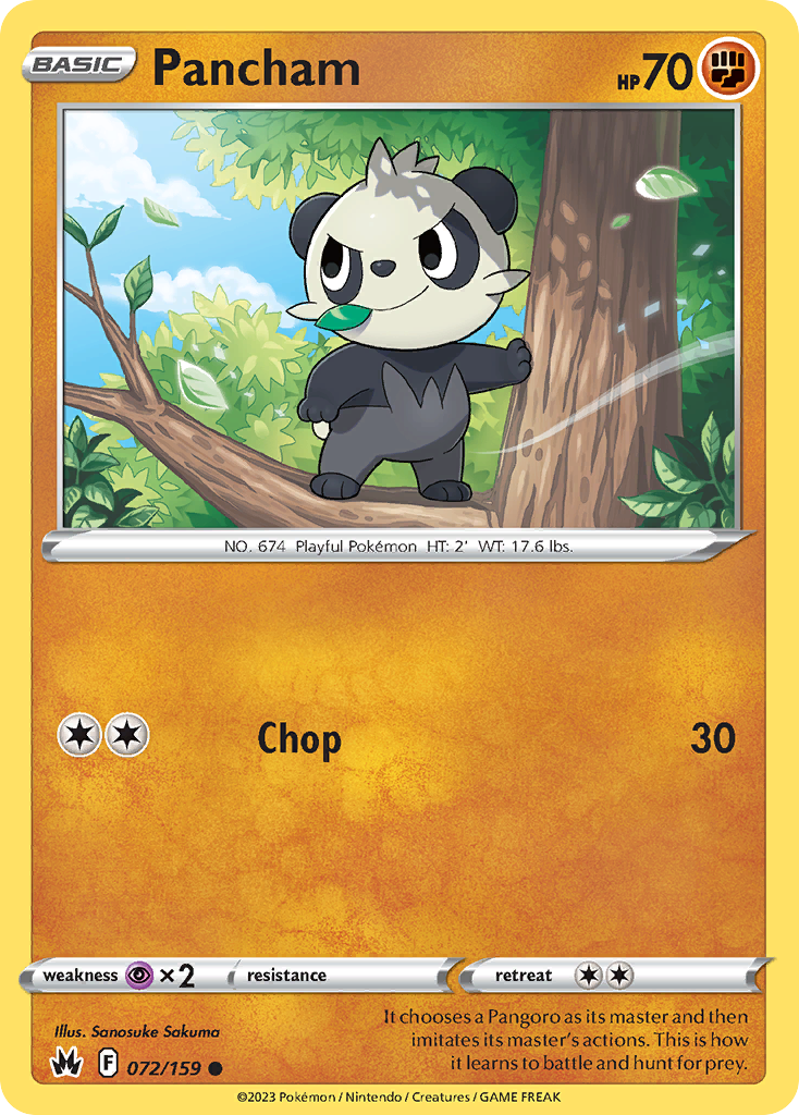 Pancham Pokémon card