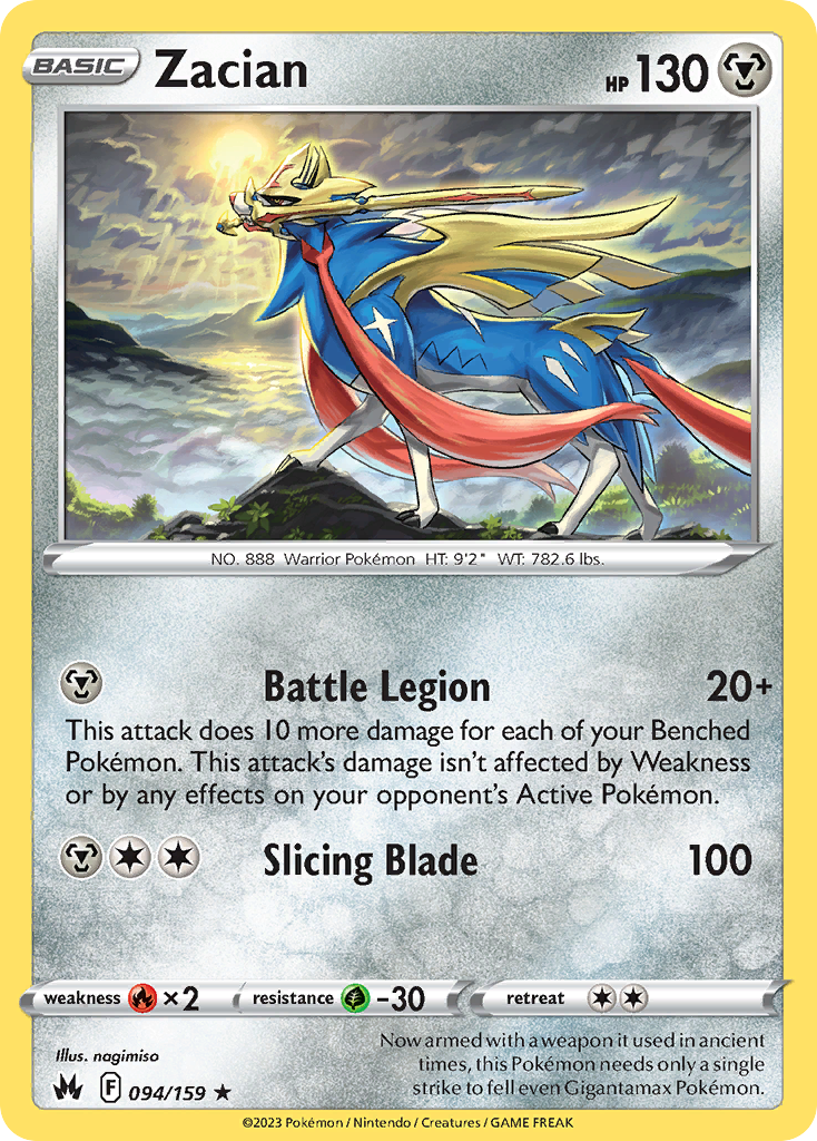 Zacian Pokémon card