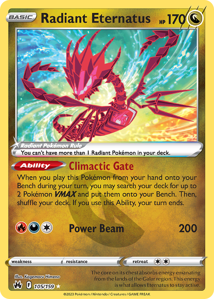 Radiant Eternatus Pokémon card