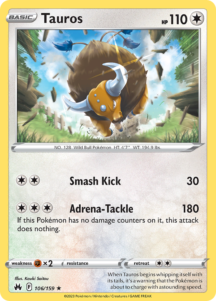Tauros Pokémon card