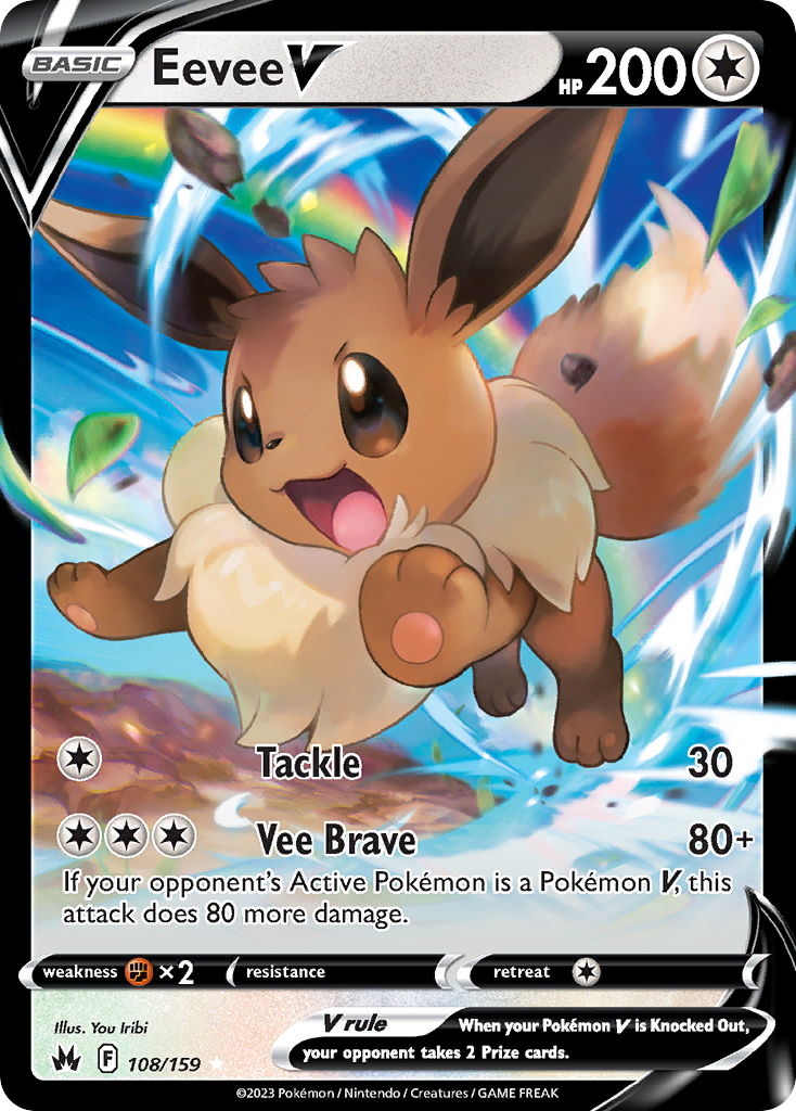 Eevee V Pokémon card