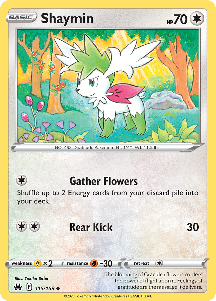 Shaymin Pokémon card