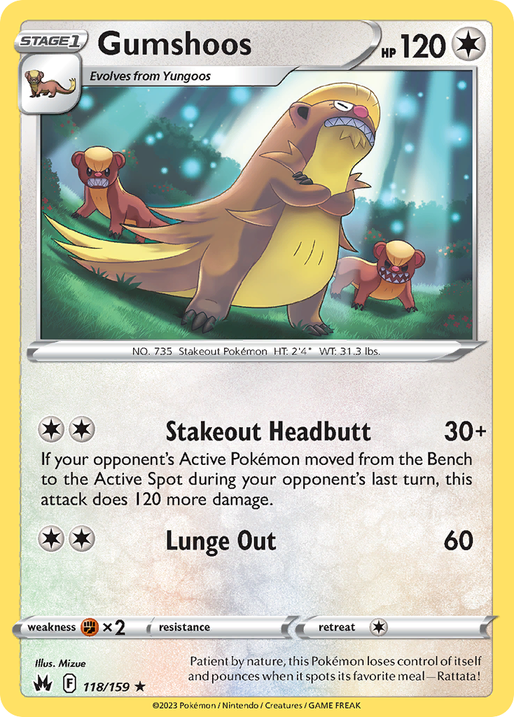 Gumshoos Pokémon card