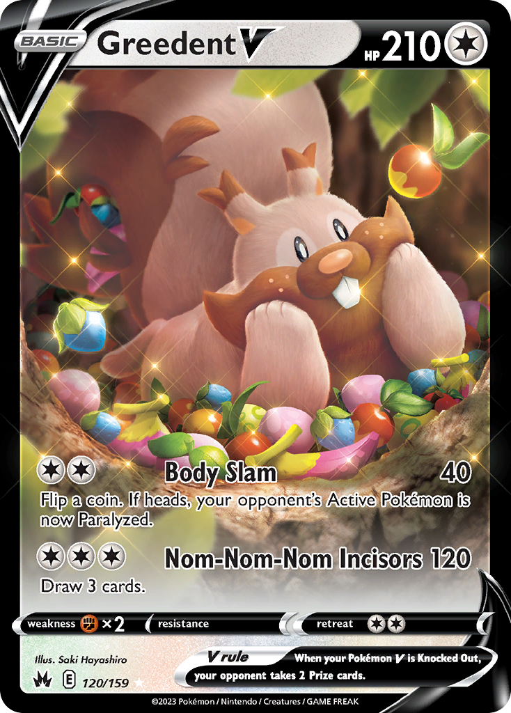 Greedent V Pokémon card