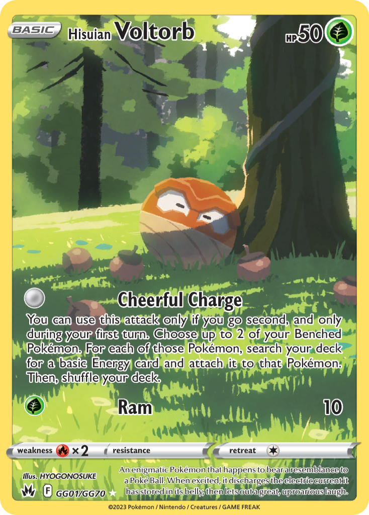 Hisuian Voltorb Pokémon card