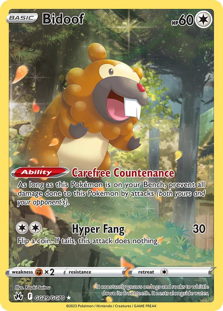 Bidoof Pokémon card