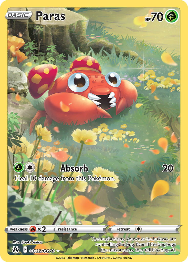 Paras Pokémon card