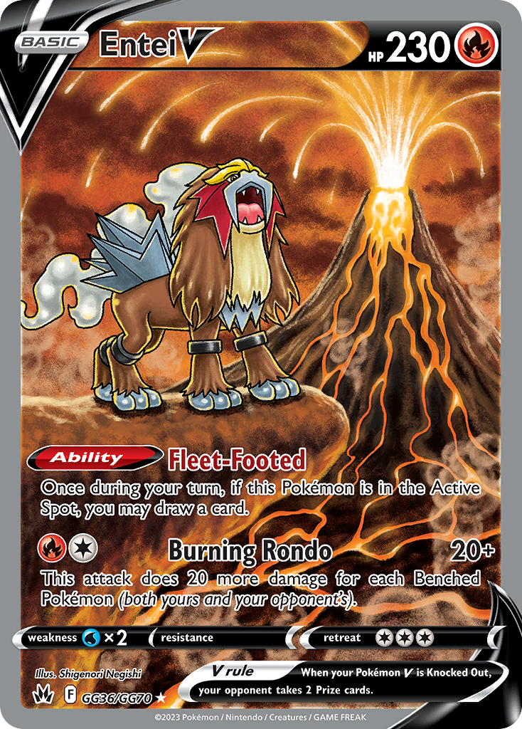 Entei V Pokémon card