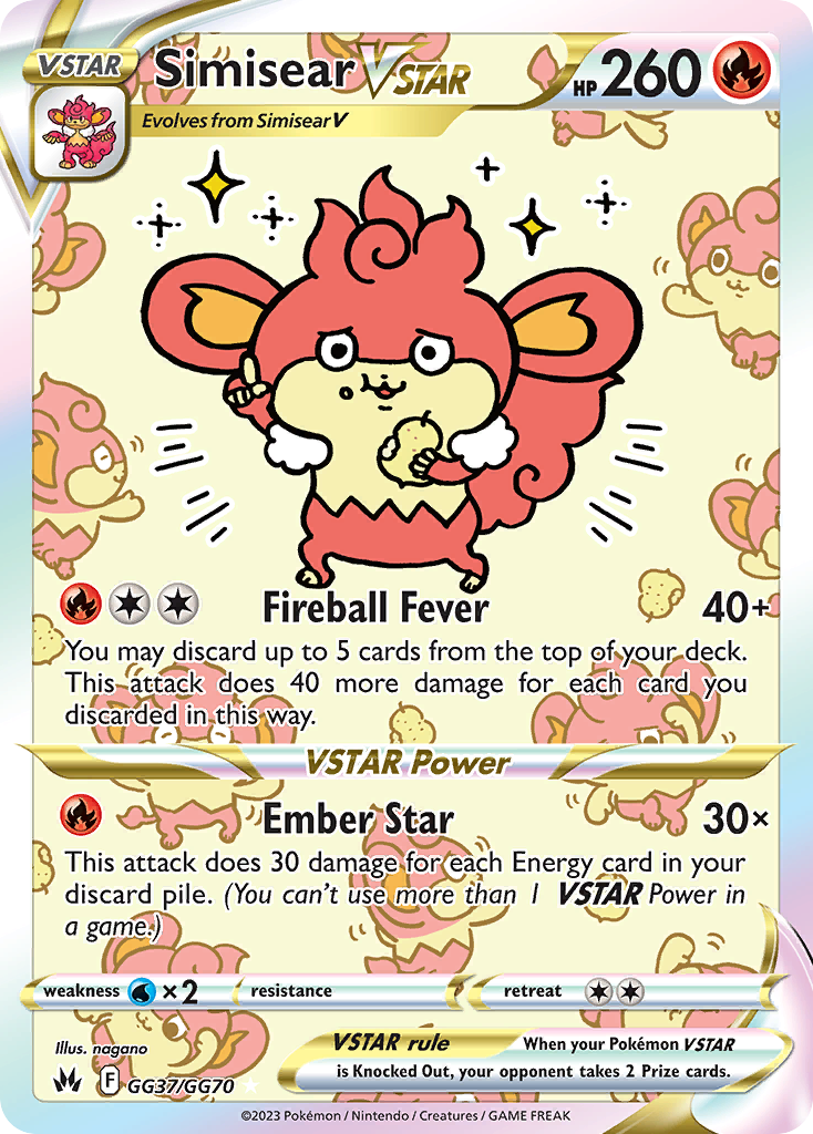 Simisear VSTAR Pokémon card