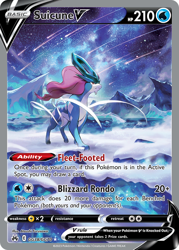 Suicune V Pokémon card