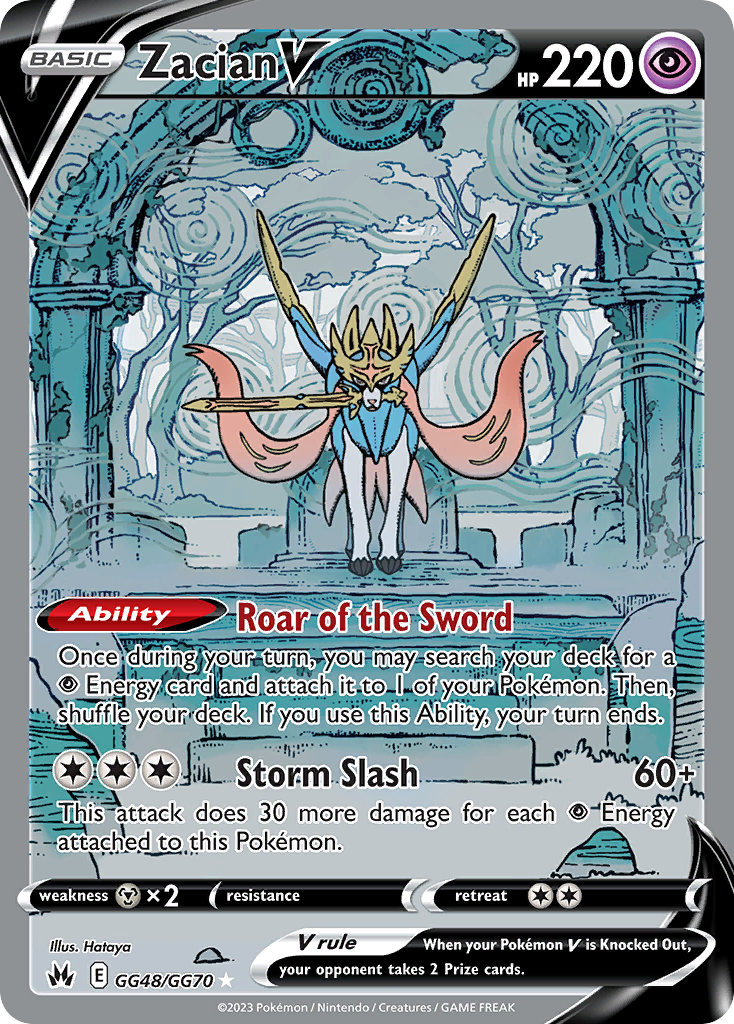 Zacian V Pokémon card