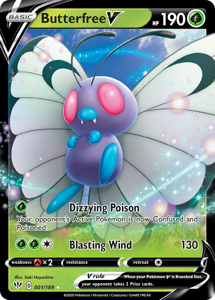 Butterfree V Pokémon card