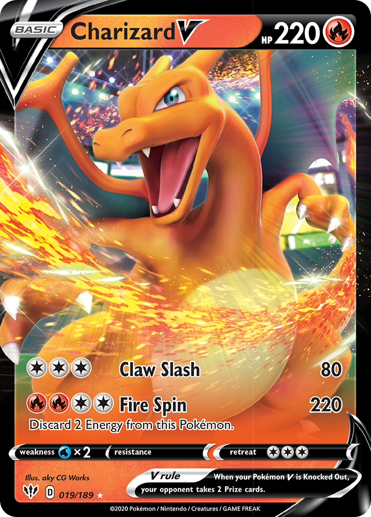 Charizard V Pokémon card