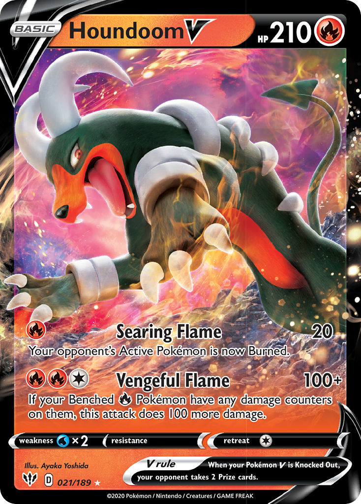 Houndoom V Pokémon card