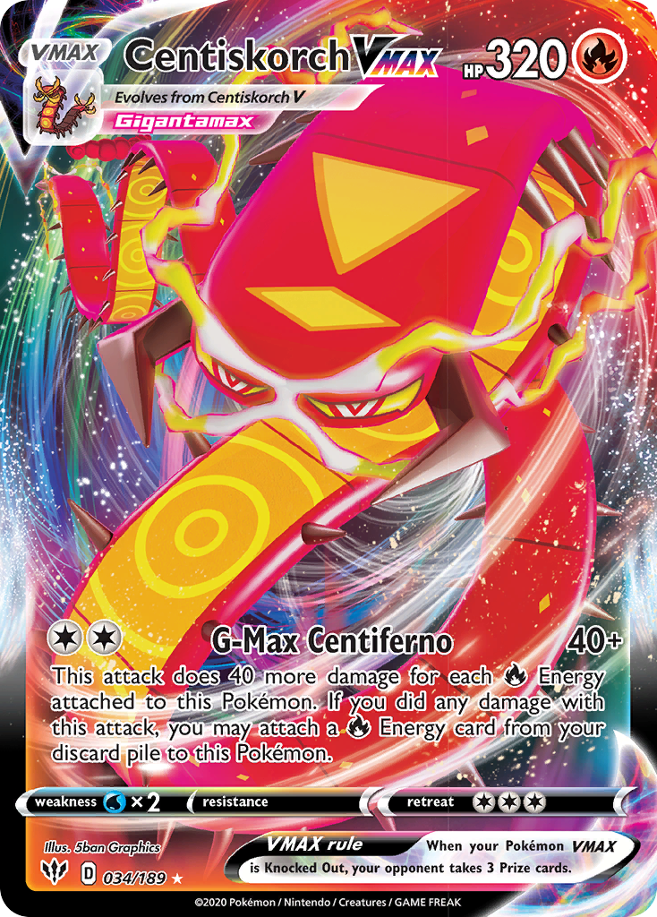 Centiskorch VMAX Pokémon card
